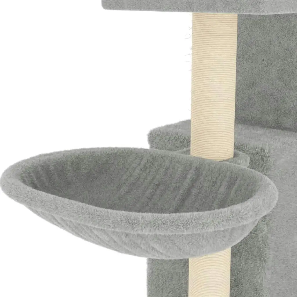 Cat Tree with Sisal Scratching Posts Light Grey 83 cm 171766