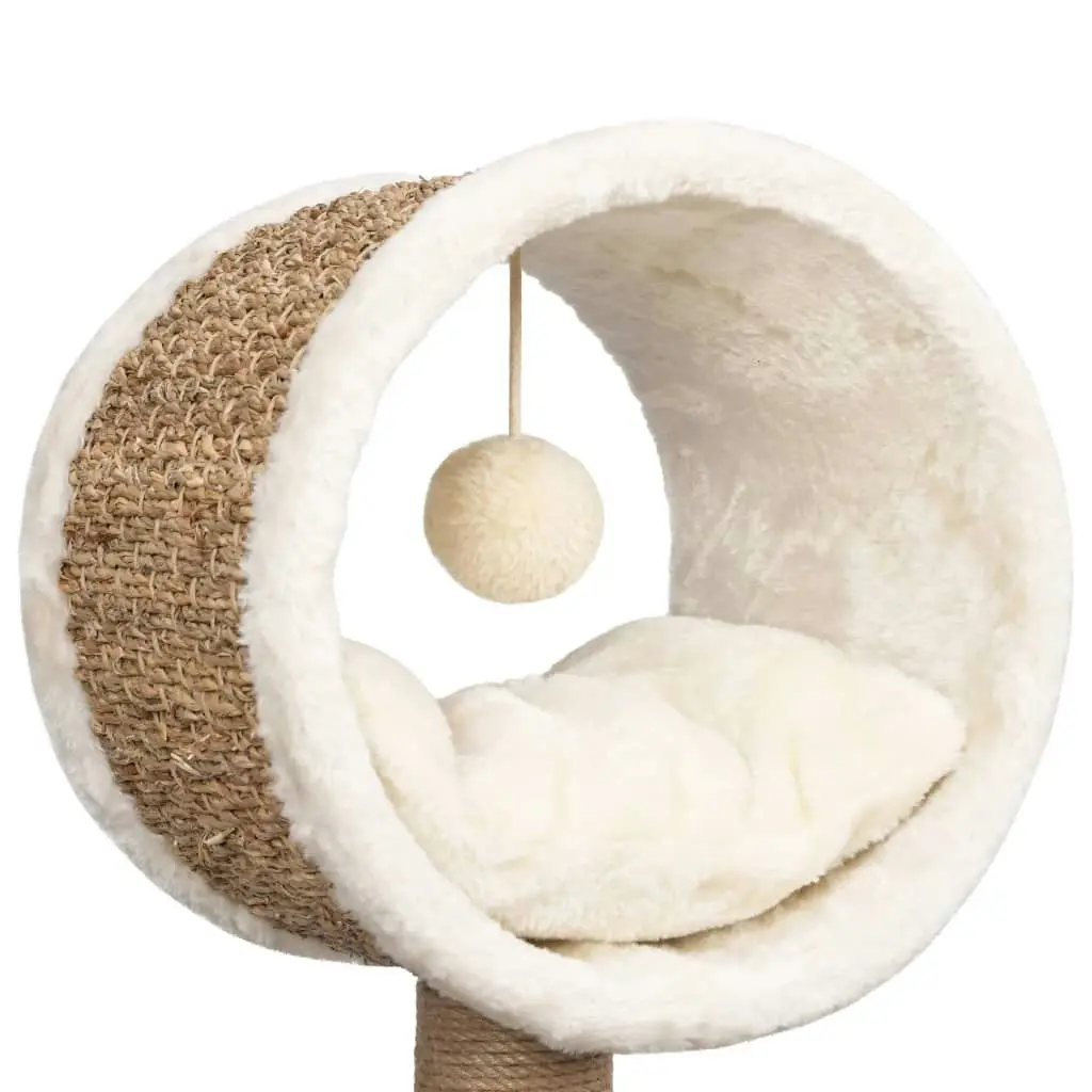 Cat Tree with Top Tunnel and Toy 56 cm Seagrass 170973