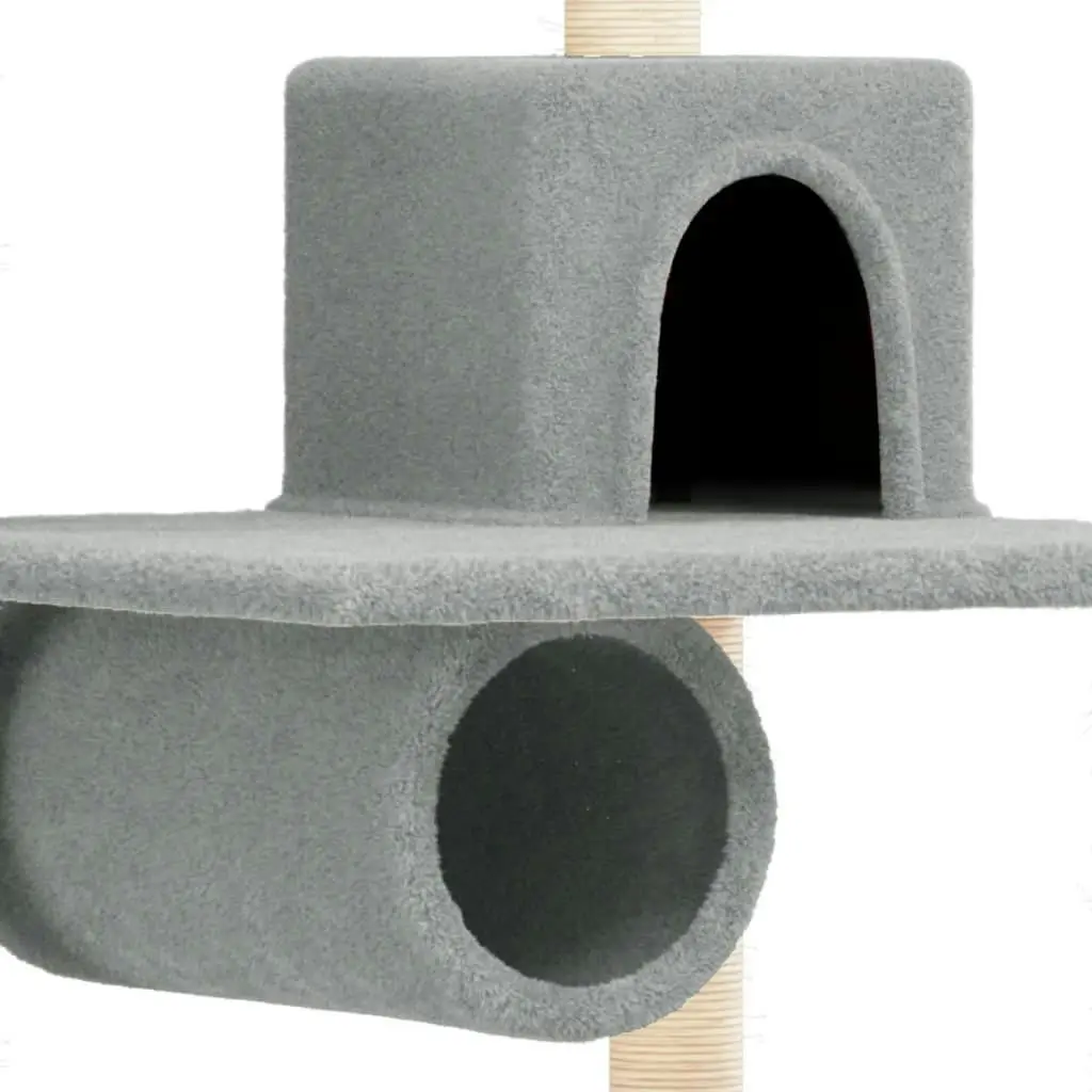 Cat Tree with Sisal Scratching Posts Light Grey 168 cm 171700