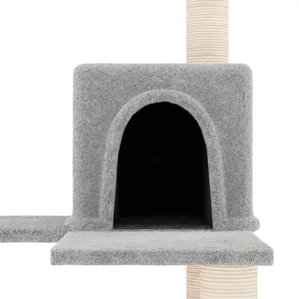 Cat Tree with Sisal Scratching Posts Light Grey 153 cm 171637