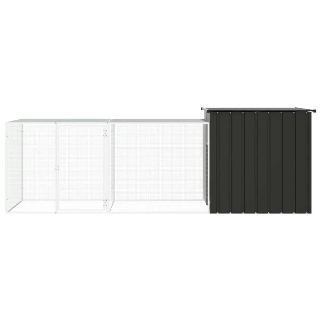 Chicken Cage Anthracite 300x91x100 cm Galvanised Steel 3106452