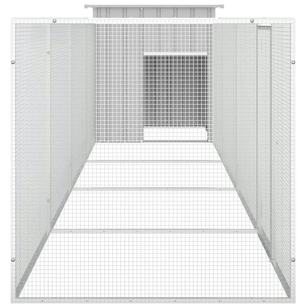 Chicken Cage Grey 500x91x100 cm Galvanised Steel 3106462