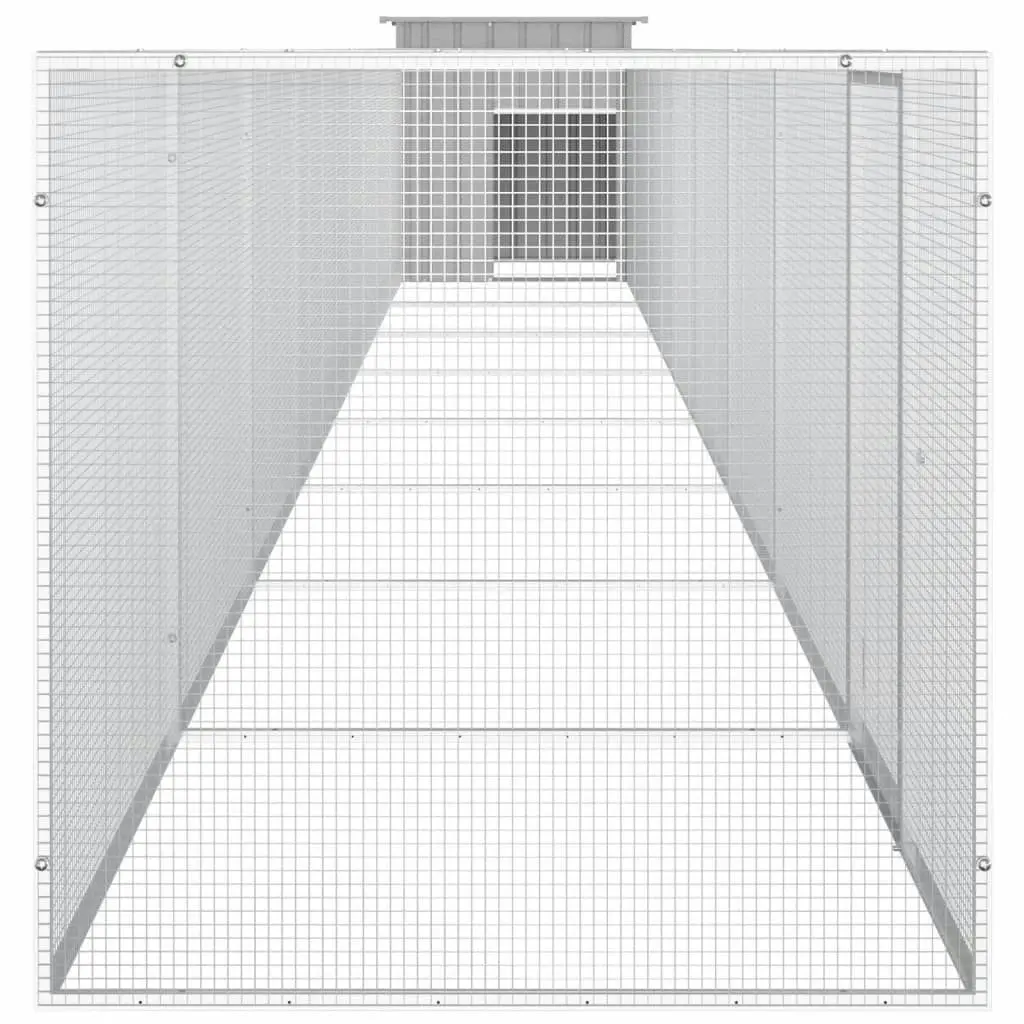 Chicken Cage Grey 900x91x100 cm Galvanised Steel 3106466