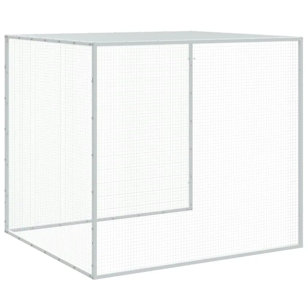 Chicken Cage with Roof Anthracite 203x98x90 cm Galvanised Steel 3189039