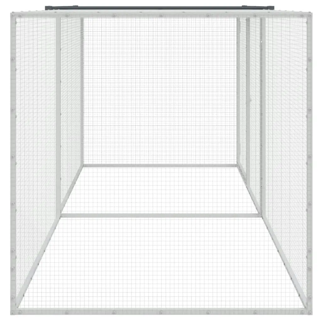 Chicken Cage with Roof Anthracite 203x98x90 cm Galvanised Steel 3189039