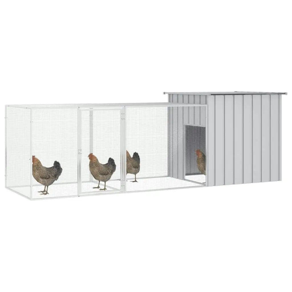 Chicken Cage Grey 300x91x100 cm Galvanised Steel 3106460