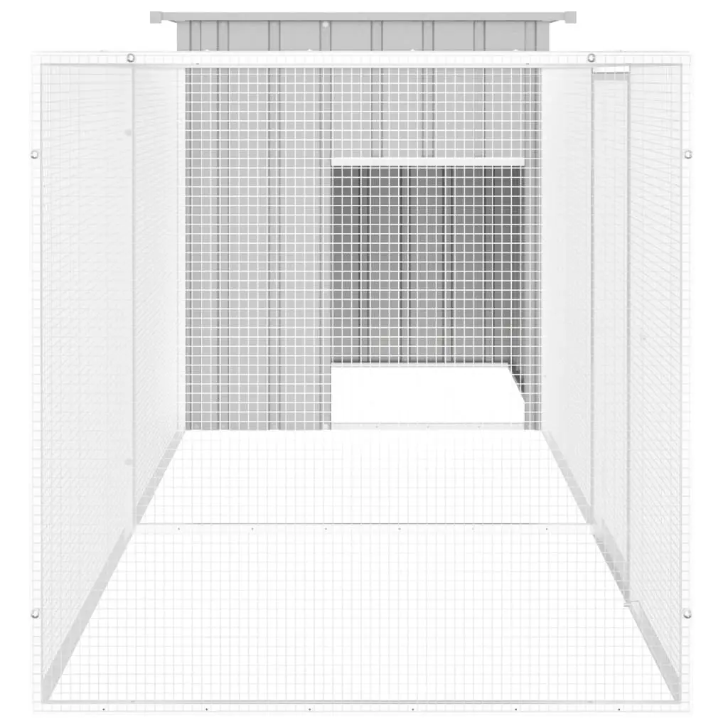 Chicken Cage Grey 300x91x100 cm Galvanised Steel 3106460