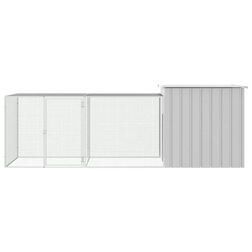 Chicken Cage Grey 300x91x100 cm Galvanised Steel 3106460