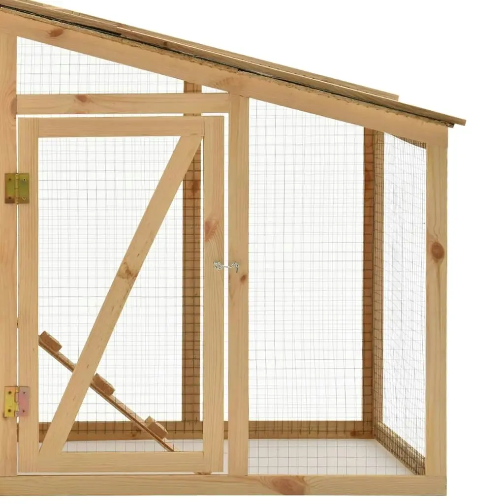 Chicken Cage Solid Pine Wood 178x67x92 cm 170915