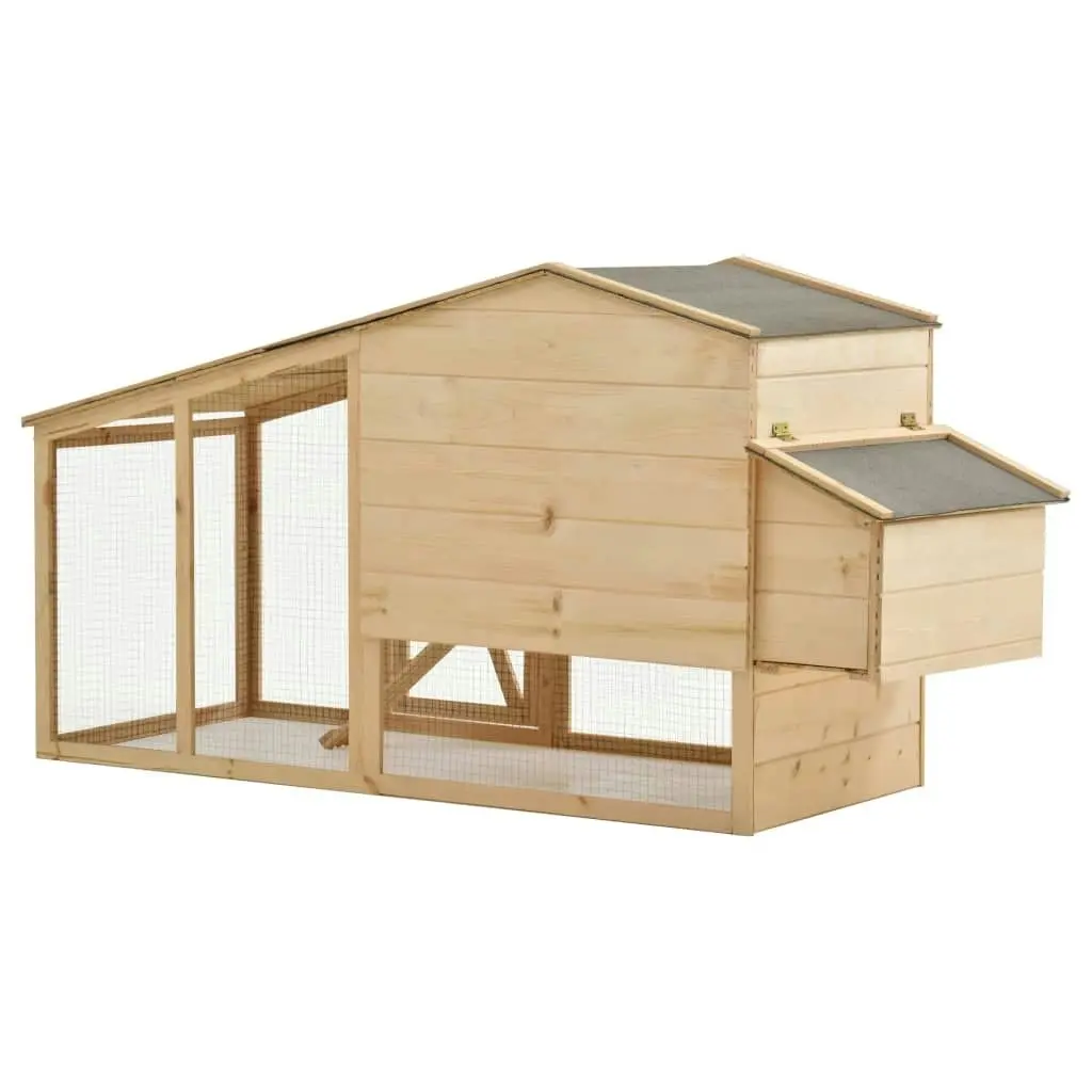 Chicken Cage Solid Pine Wood 178x67x92 cm 170915