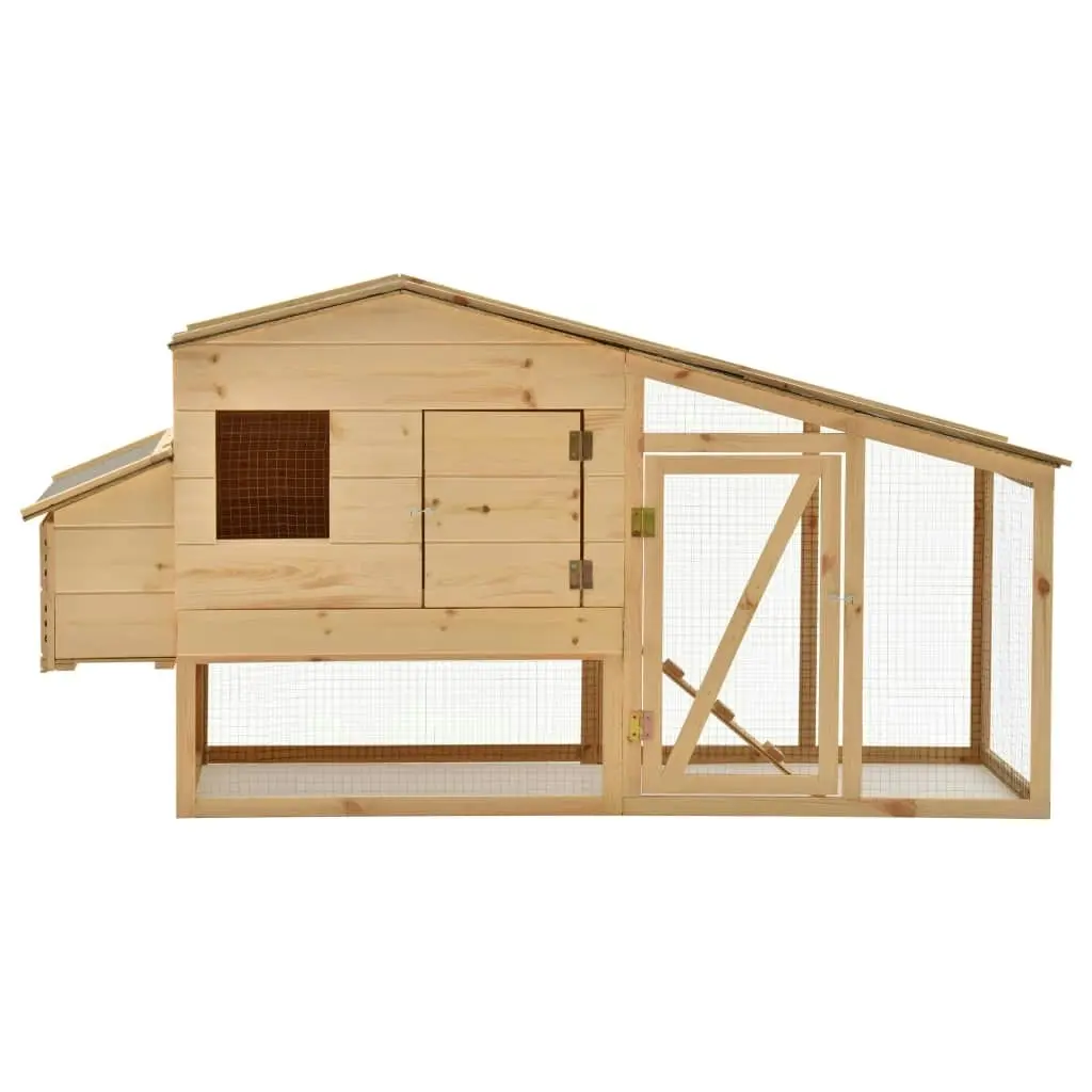 Chicken Cage Solid Pine Wood 178x67x92 cm 170915