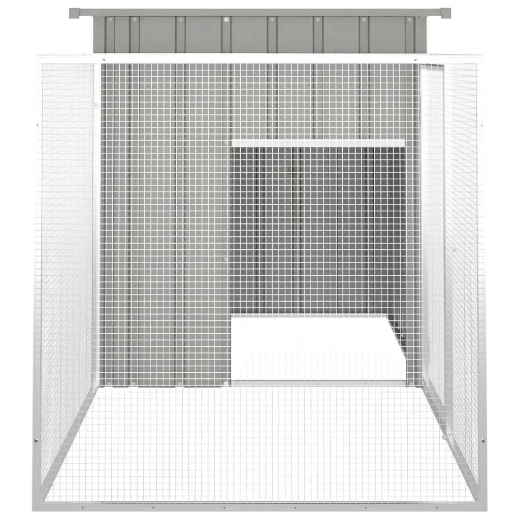 Chicken Cage Grey 200x91x100 cm Galvanised Steel 171546