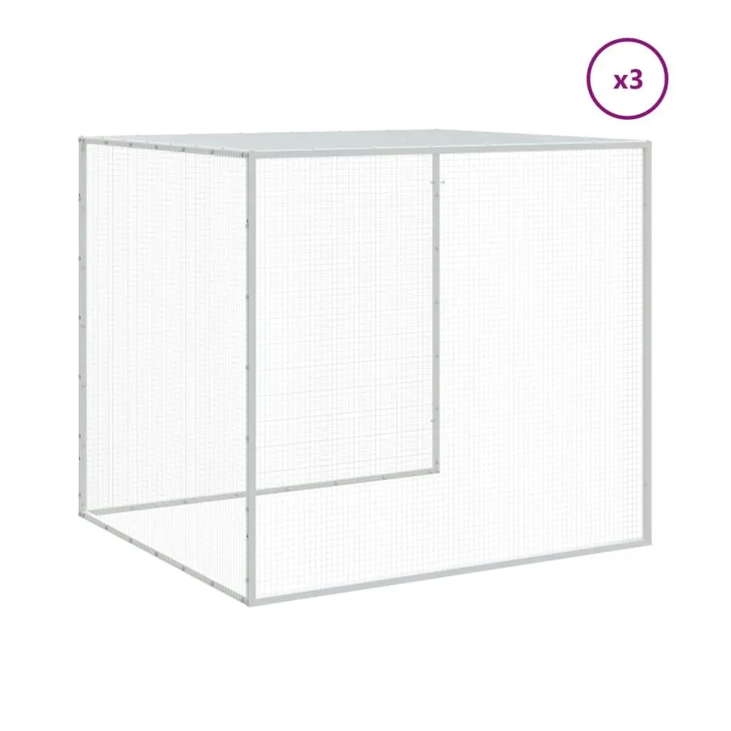 Chicken Cage with Roof Anthracite 403x98x90 cm Galvanised Steel 3189040