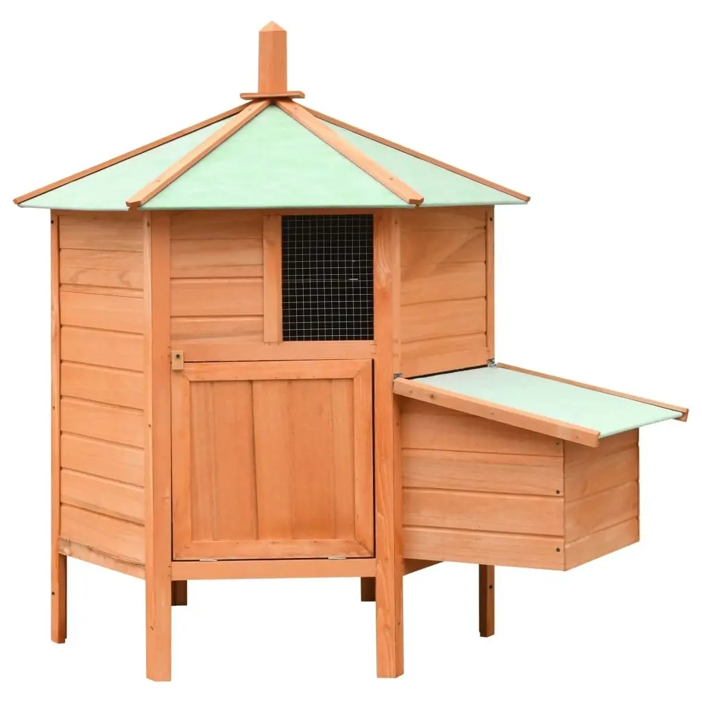 Chicken Cage Solid Pine & Fir Wood 126x117x125 cm 170645