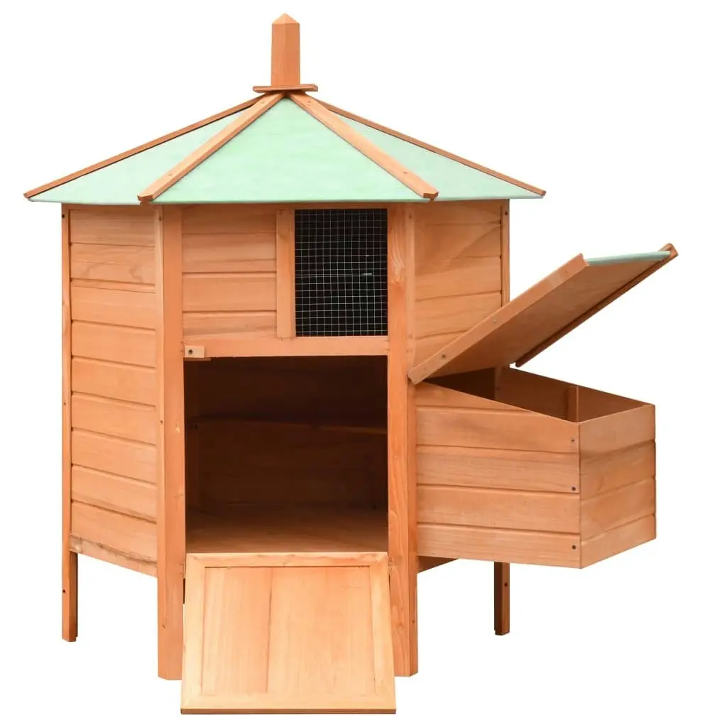 Chicken Cage Solid Pine & Fir Wood 126x117x125 cm 170645