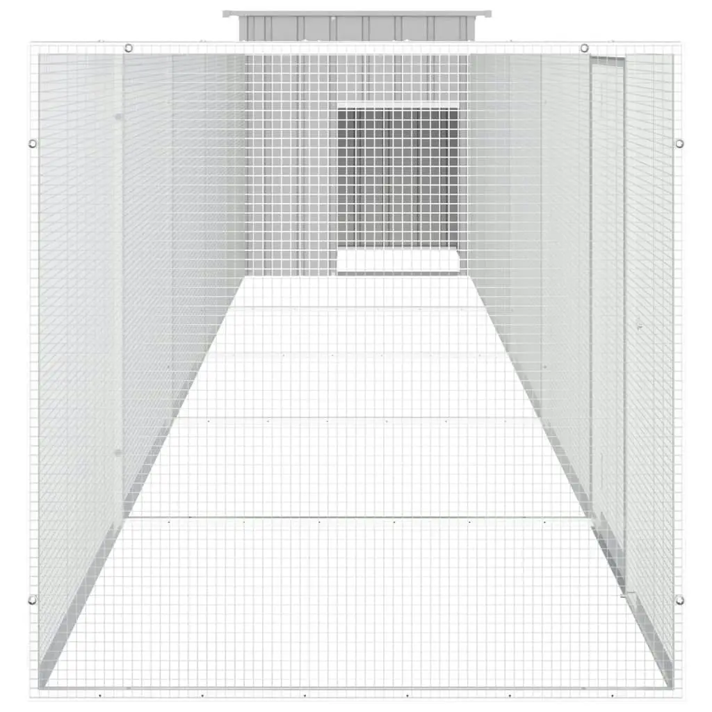 Chicken Cage Grey 600x91x100 cm Galvanised Steel 3106463