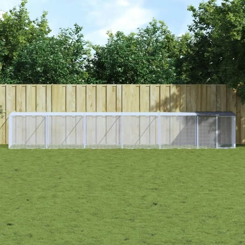 Chicken Cage with Roof Anthracite 603x98x90 cm Galvanised Steel 3189041