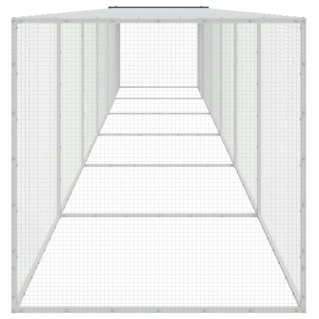 Chicken Cage with Roof Anthracite 603x98x90 cm Galvanised Steel 3189041