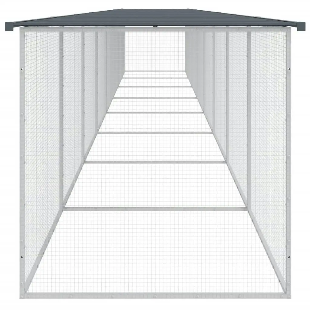 Chicken Cage with Roof Anthracite 803x98x90 cm Galvanised Steel 3189052