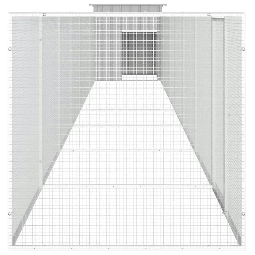 Chicken Cage Grey 800x91x100 cm Galvanised Steel 3106465