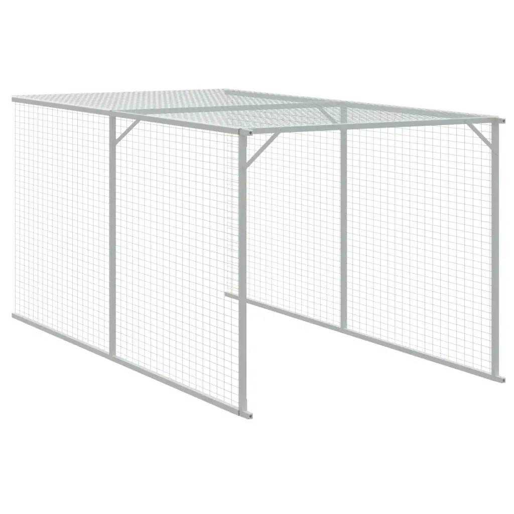 Chicken Cage with Run Anthracite 110x609x110 cm Galvanised Steel 3189090