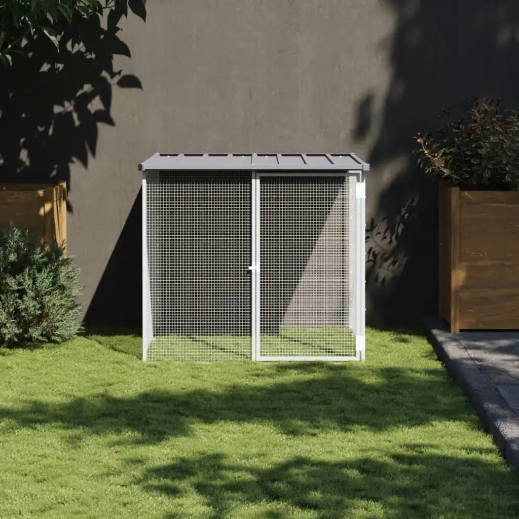 Chicken Cage with Roof Light Grey 103x98x90 cm Galvanised Steel 172338