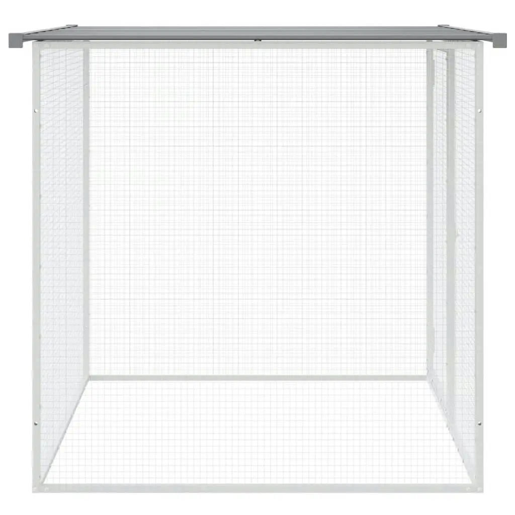 Chicken Cage with Roof Light Grey 103x98x90 cm Galvanised Steel 172338