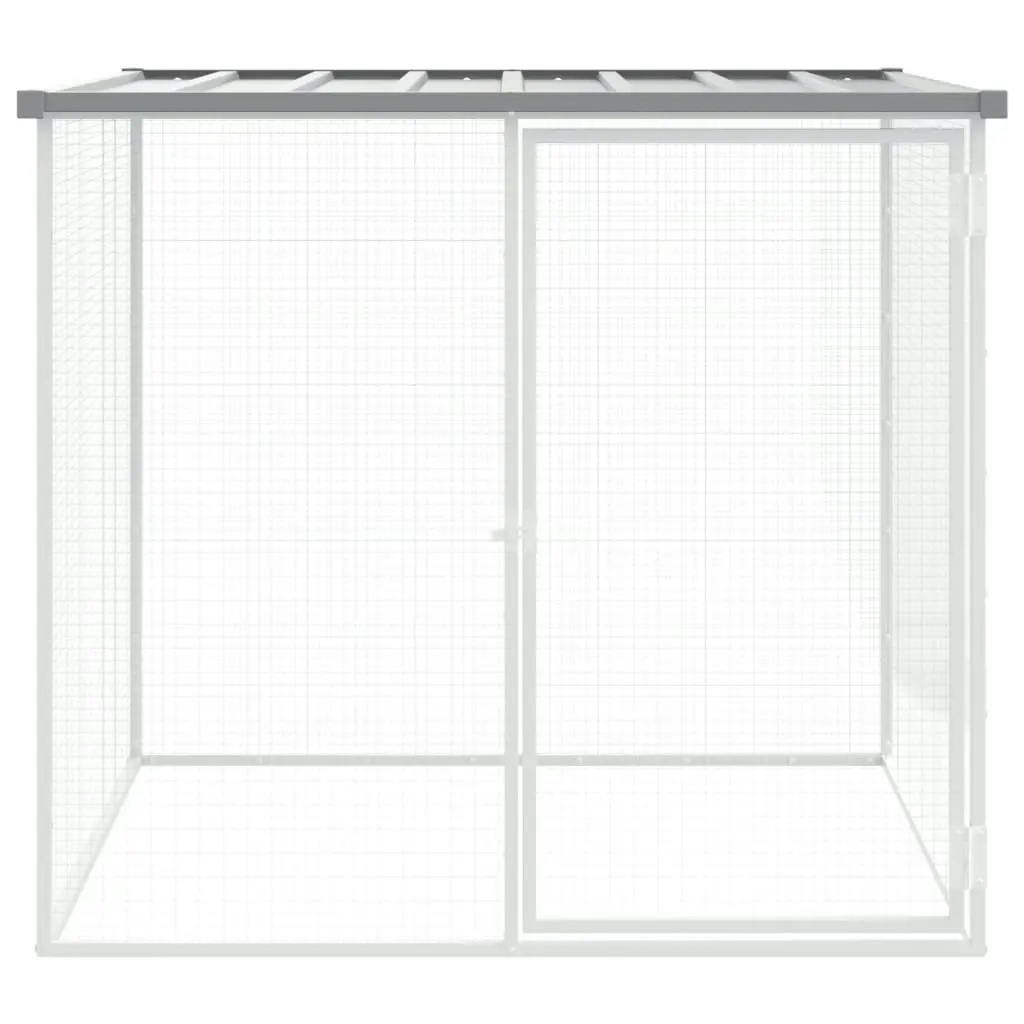 Chicken Cage with Roof Light Grey 103x98x90 cm Galvanised Steel 172338