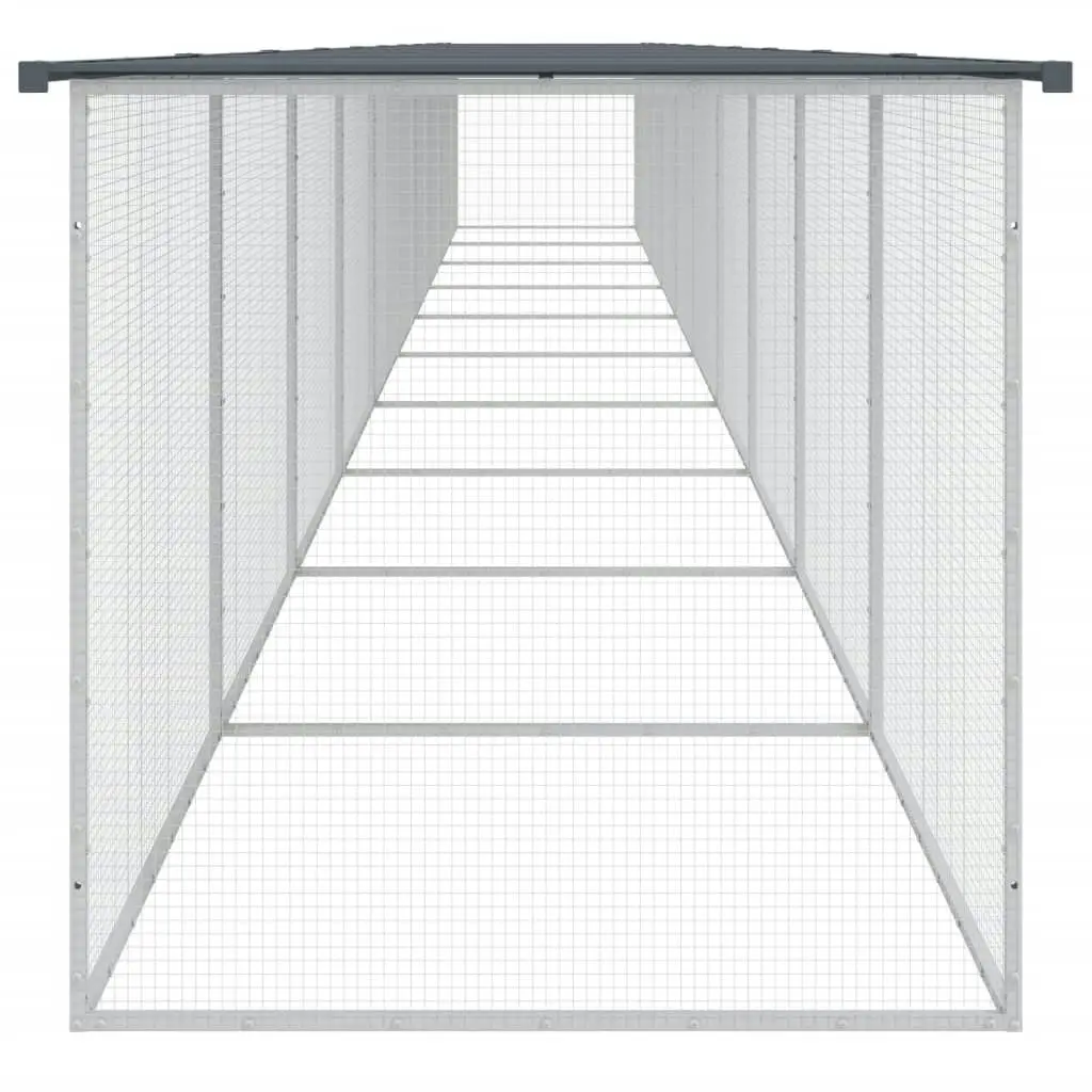 Chicken Cage with Roof Anthracite 1003x98x90 cm Galvanised Steel 3189053