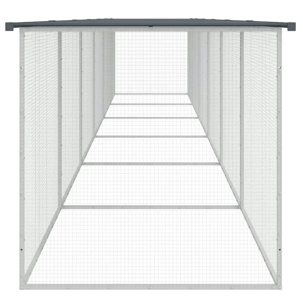 Chicken Cage with Roof Anthracite 603x98x90 cm Galvanised Steel 3189051