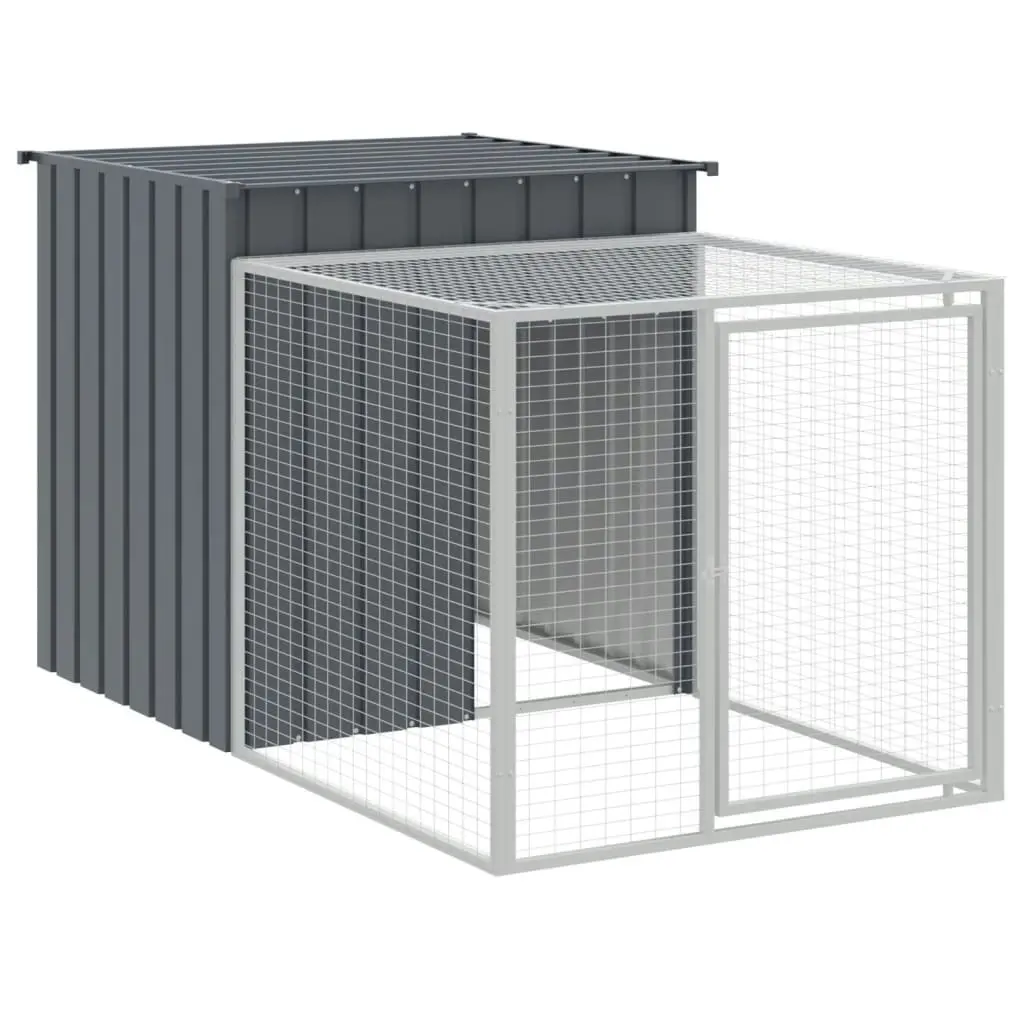 Chicken Cage with Run Anthracite 110x1017x110 cm Galvanised Steel 3189092