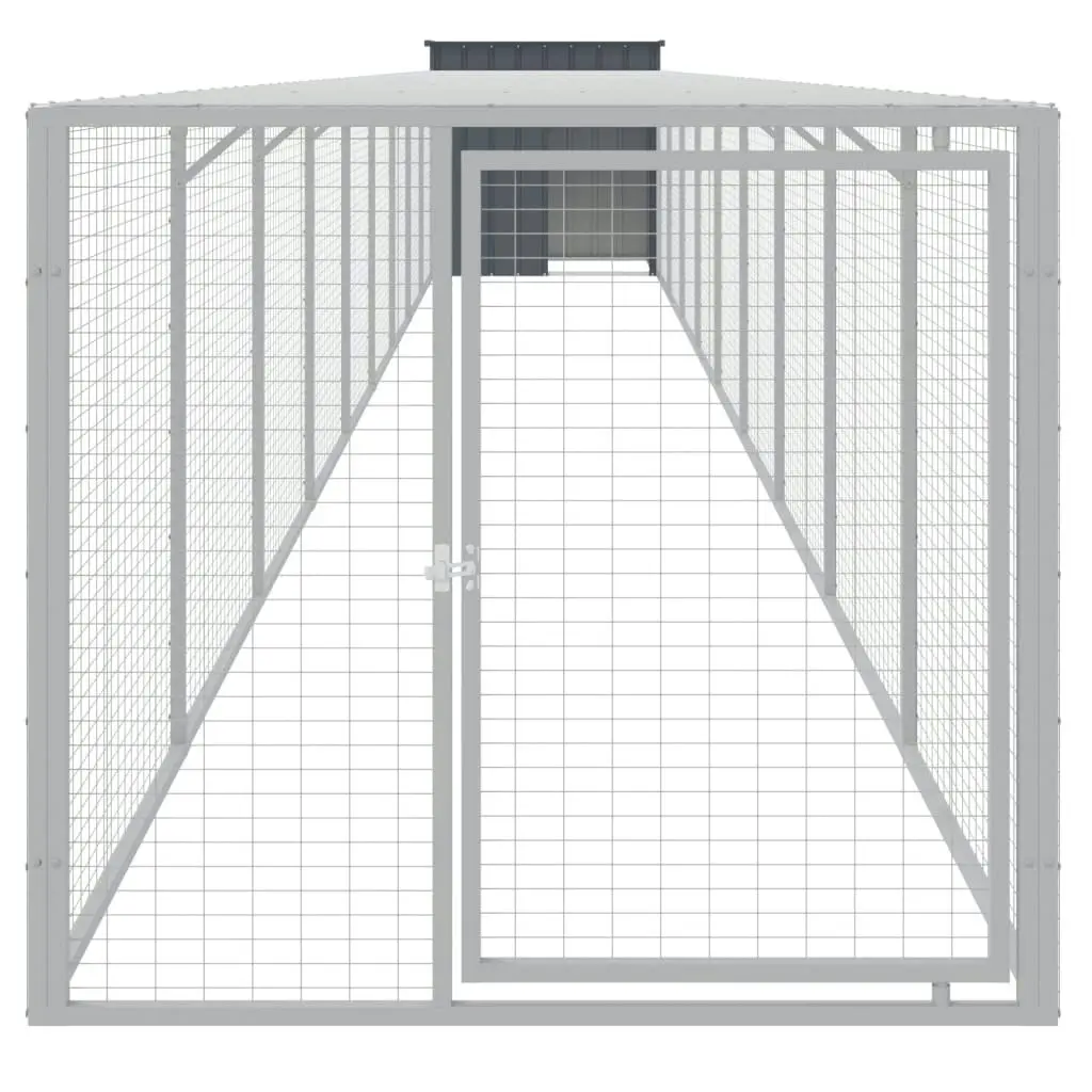 Chicken Cage with Run Anthracite 110x1017x110 cm Galvanised Steel 3189092