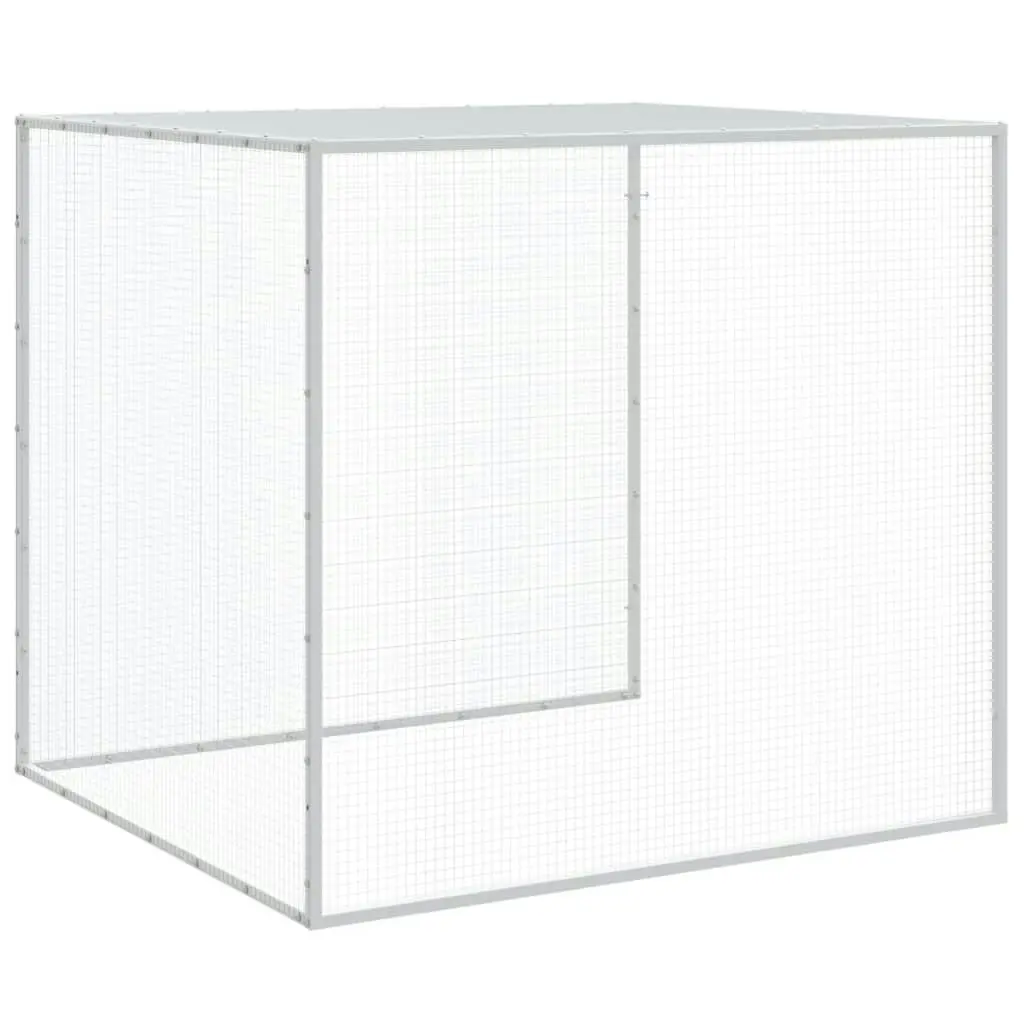 Chicken Cage with Roof Light Grey 803x98x90 cm Galvanised Steel 3189047