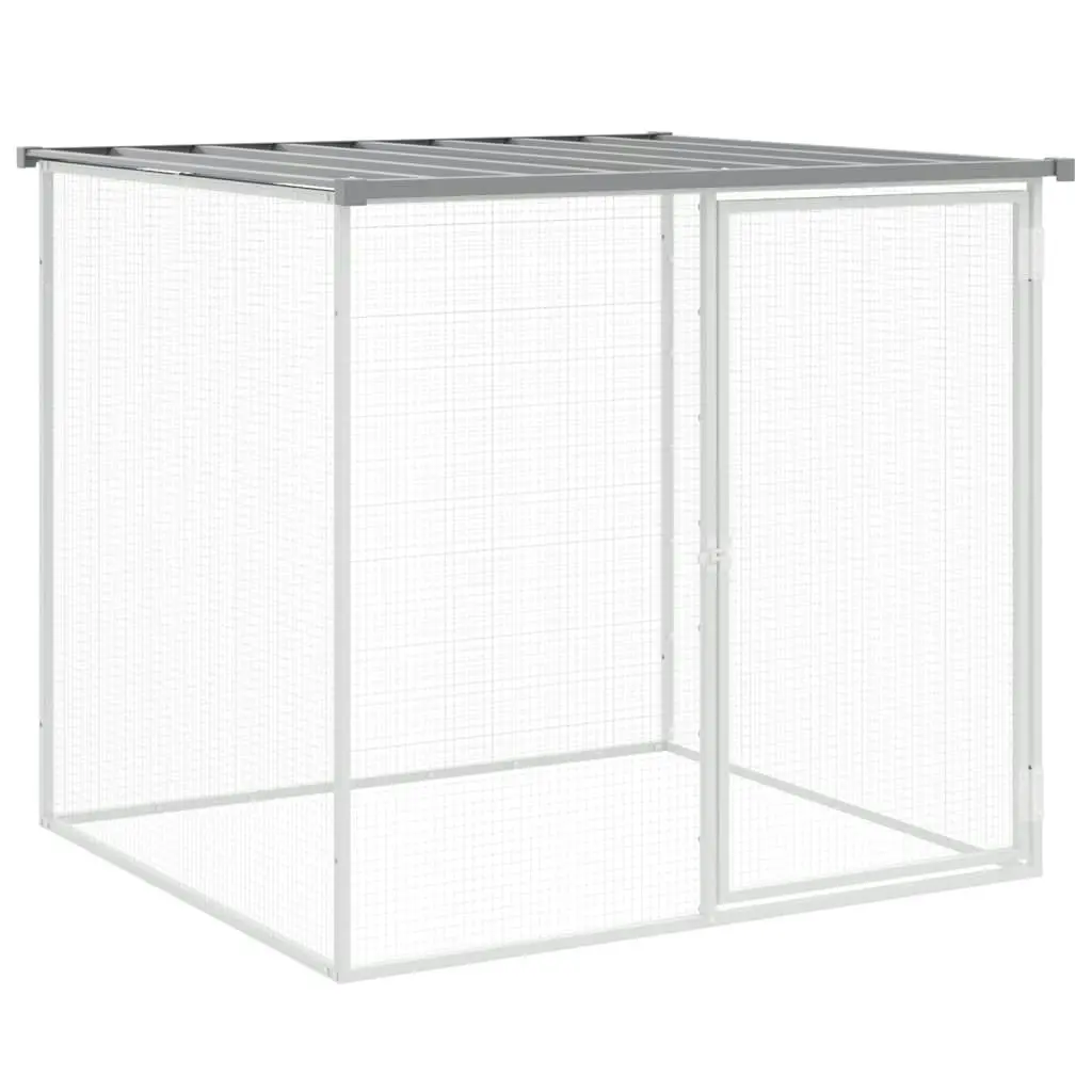 Chicken Cage with Roof Light Grey 803x98x90 cm Galvanised Steel 3189047