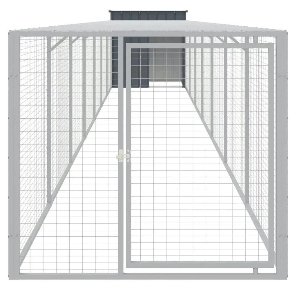 Chicken Cage with Run Anthracite 110x813x110 cm Galvanised Steel 3189091