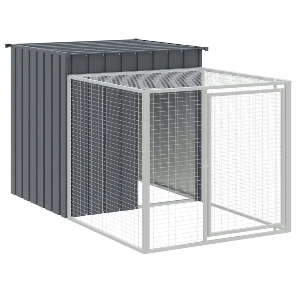 Chicken Cage with Run Anthracite 110x813x110 cm Galvanised Steel 3189091