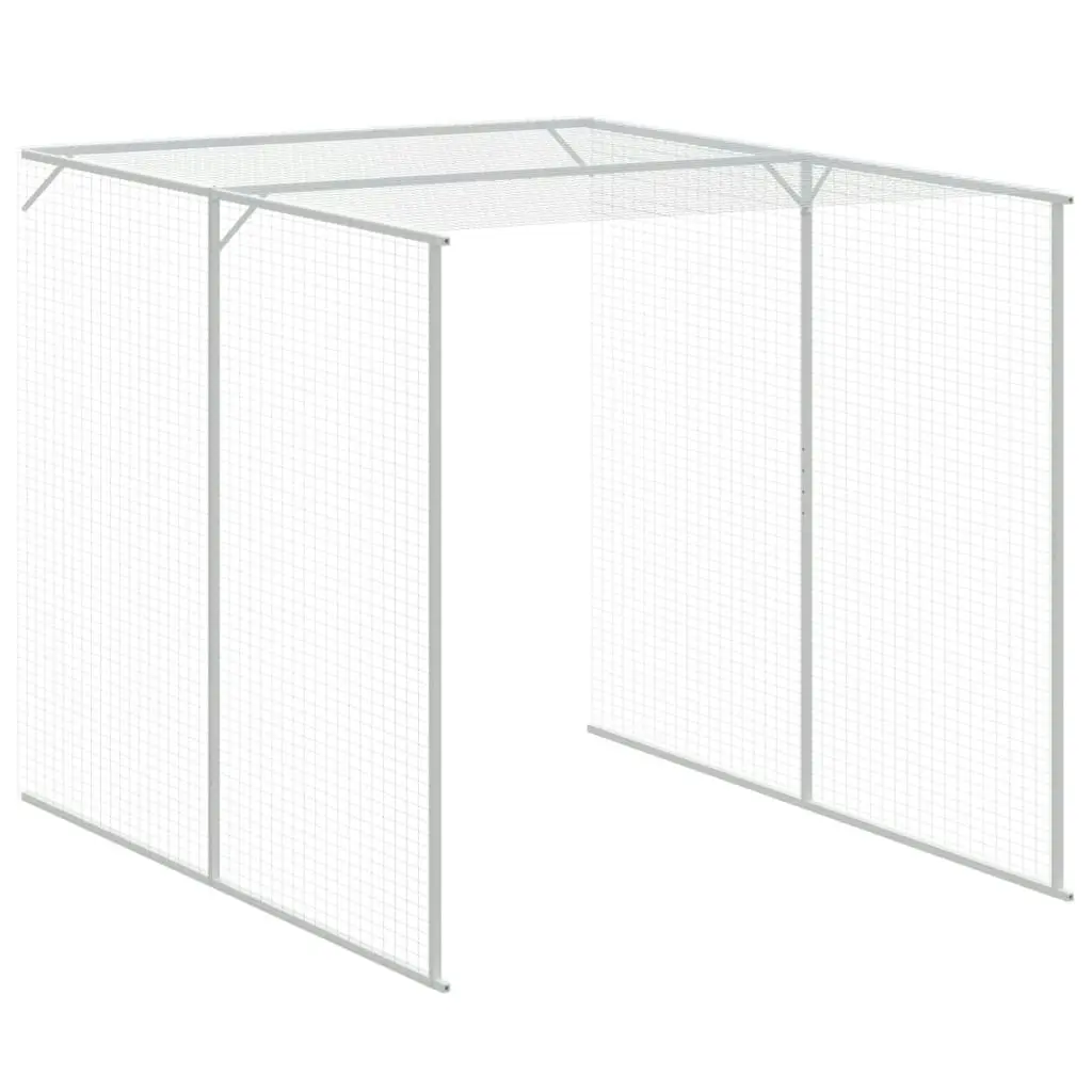 Chicken Cage with Run Anthracite 165x863x181 cm Galvanised Steel 3189111