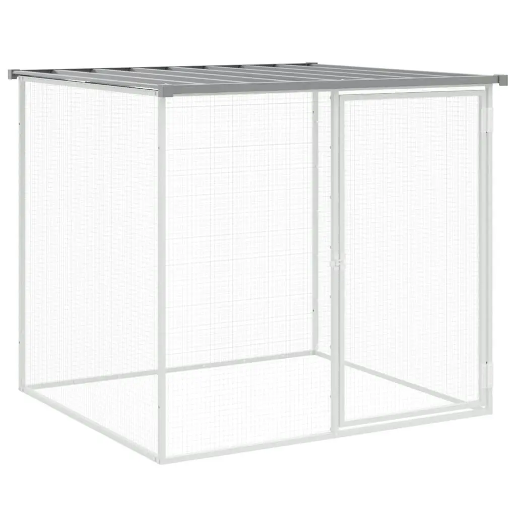 Chicken Cage with Roof Light Grey 803x98x90 cm Galvanised Steel 3189057