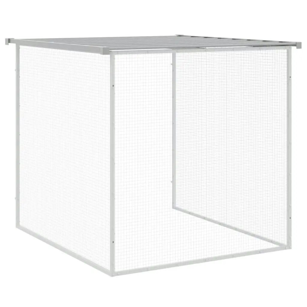 Chicken Cage with Roof Light Grey 803x98x90 cm Galvanised Steel 3189057