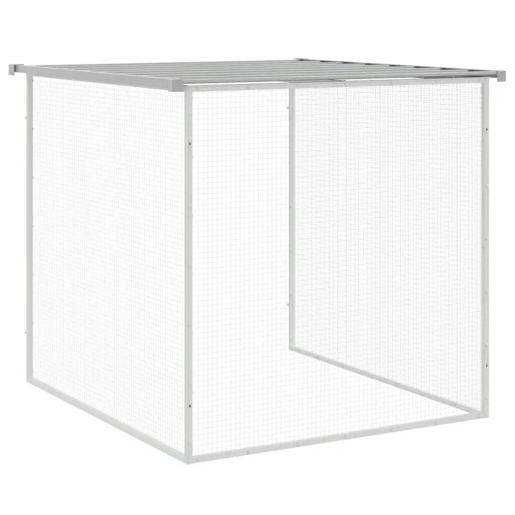 Chicken Cage with Roof Light Grey 603x98x90 cm Galvanised Steel 3189056