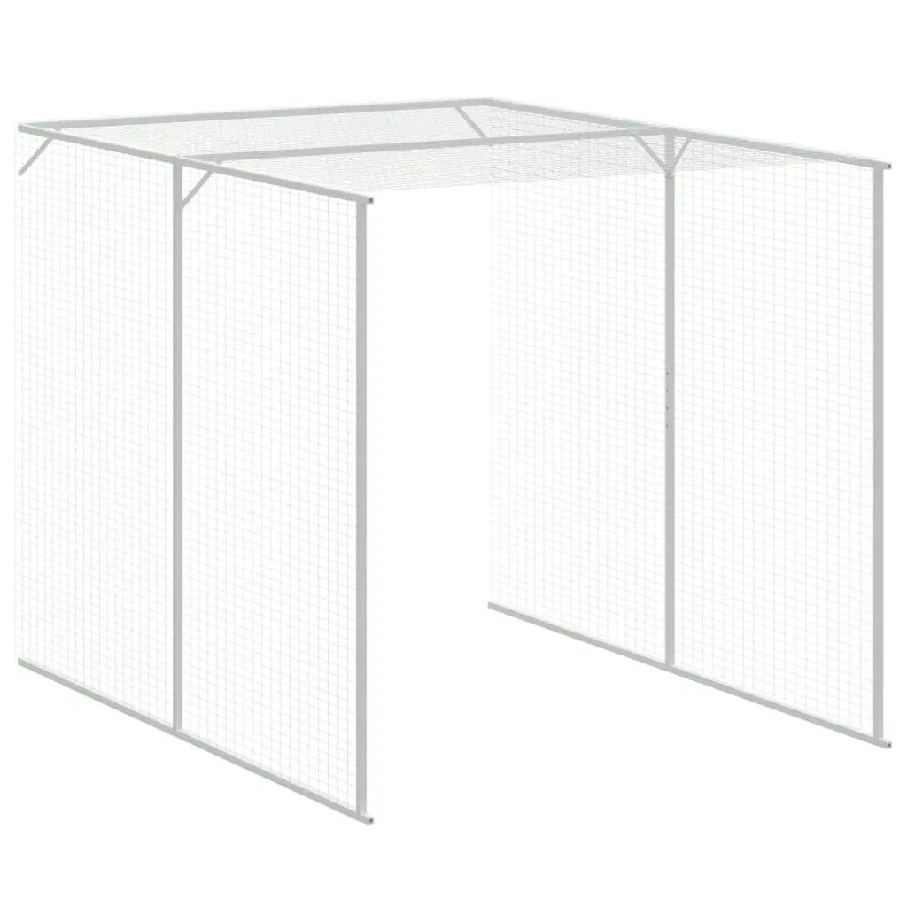 Chicken Cage with Run Anthracite 165x455x181 cm Galvanised Steel 3189109