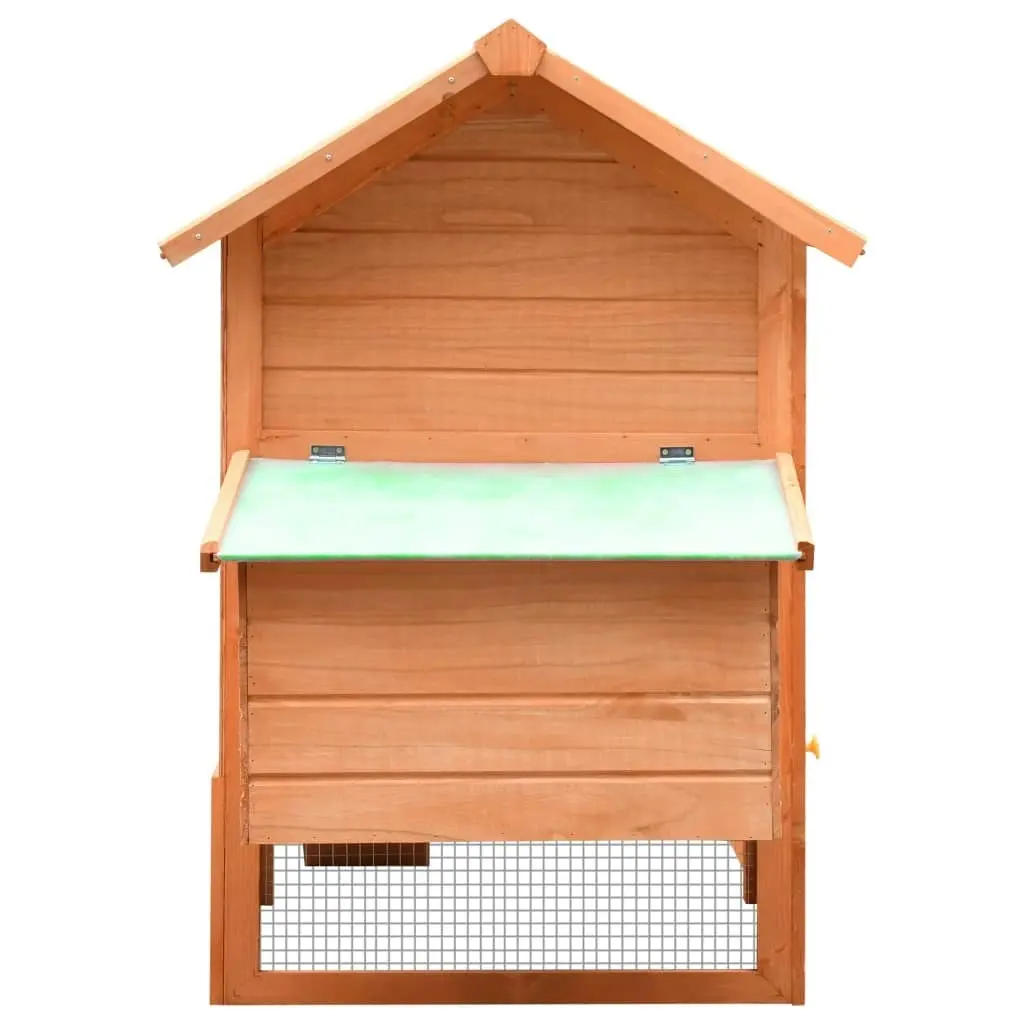 Chicken Cage Solid Pine & Fir Wood 170x81x110 cm 170644