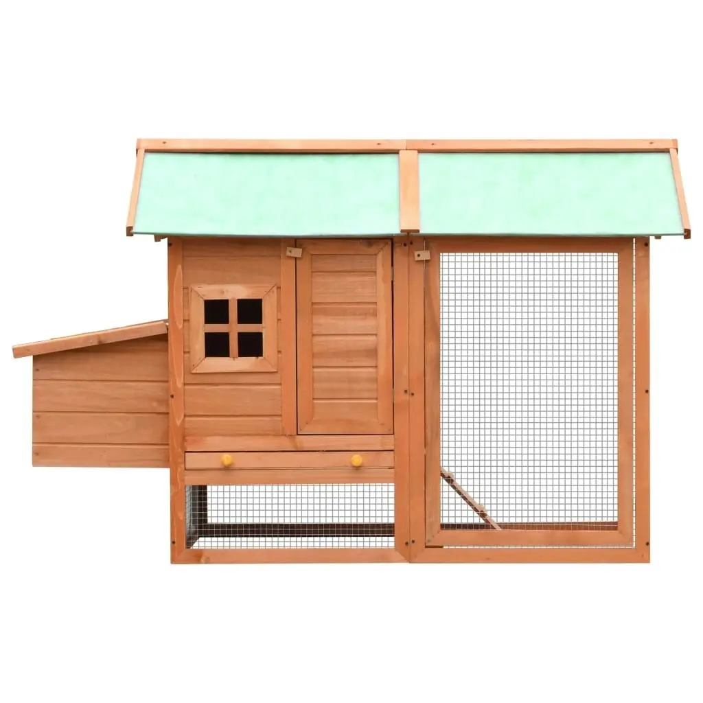 Chicken Cage Solid Pine & Fir Wood 170x81x110 cm 170644