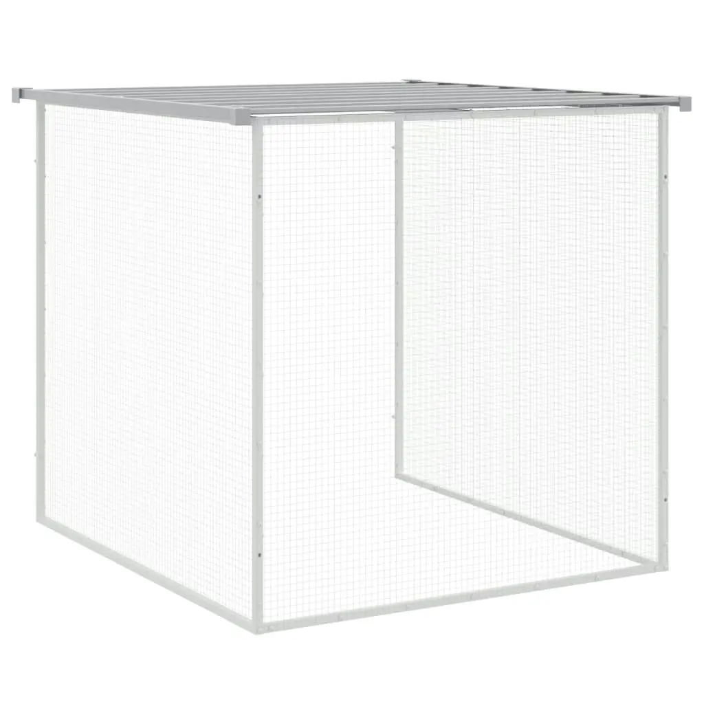 Chicken Cage with Roof Light Grey 1003x98x90 cm Galvanised Steel 3189058