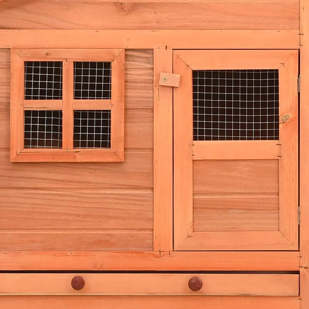 Chicken Coop with Nest Box Solid Fir Wood 170864