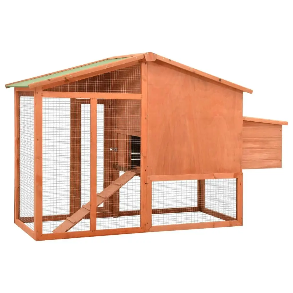 Chicken Coop with Nest Box Solid Fir Wood 170864