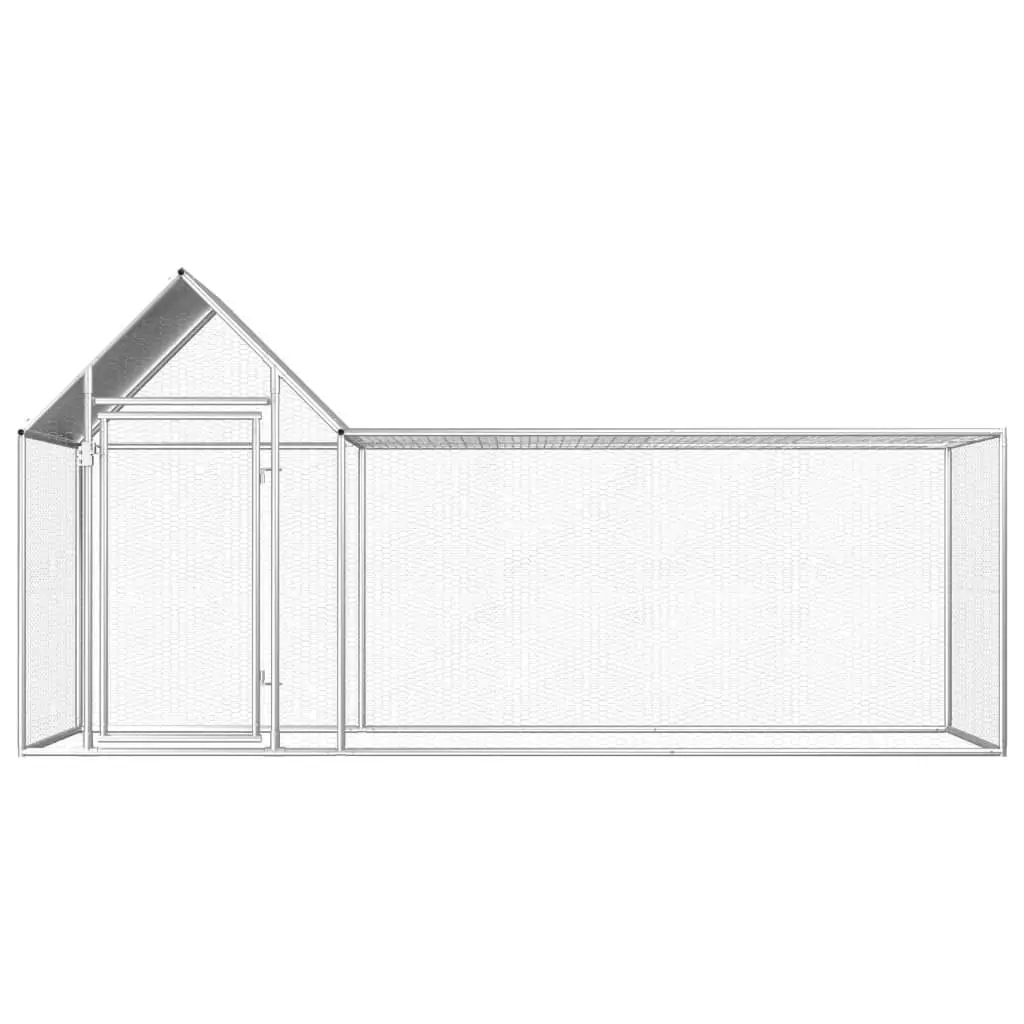 Chicken Coop 3x1x1.5 m Galvanised Steel 144554