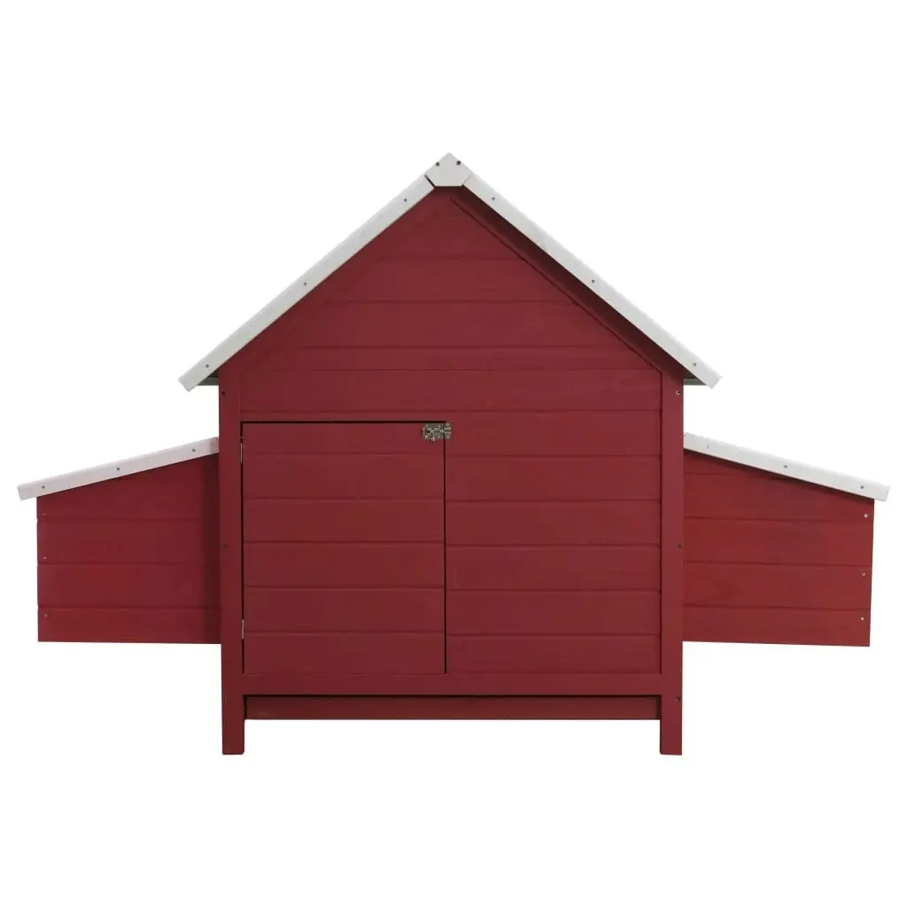 Chicken Coop Red 157x97x110 cm Wood 170857