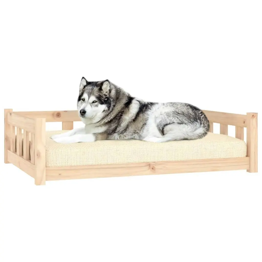 Dog Bed 105.5x75.5x28 cm Solid Wood Pine 833257