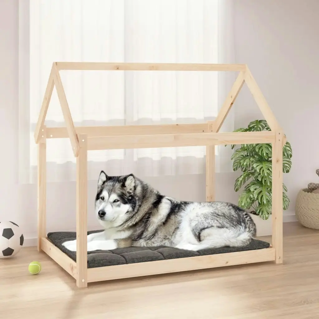 Dog Bed 111x80x100 cm Solid Wood Pine 822217